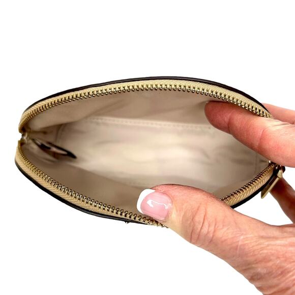 Kate Spade New York Burgess Court Gold Glitter Dome Cosmetic Case - Picture 9 of 12